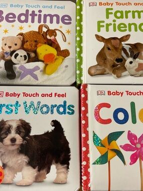 DK Baby Touch and Feel Board Book Bundle - Colorful Animal & Word Titles